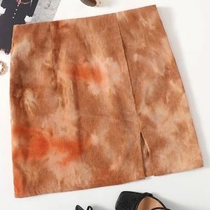 Tie dye split skirt